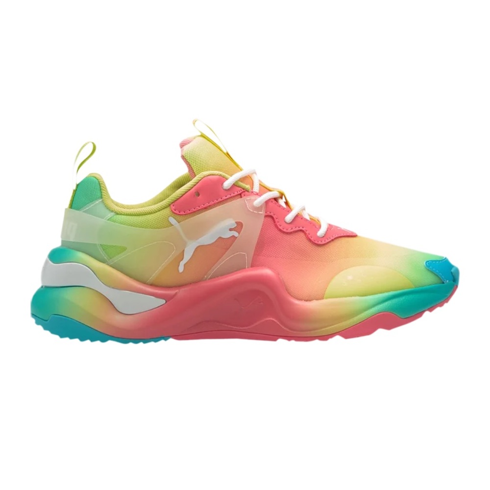 PUMA women RISE 'TIE-DYE' puma sunny lime/bubblegum/blue Atoll size 11women